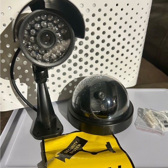 Security Simulated Camera Set of 2 Black w/warning decal Opened for picBrand new - Picture 10 of 11